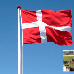 Flagstang med vippebeslag, inkl. opsætning (12 meter)